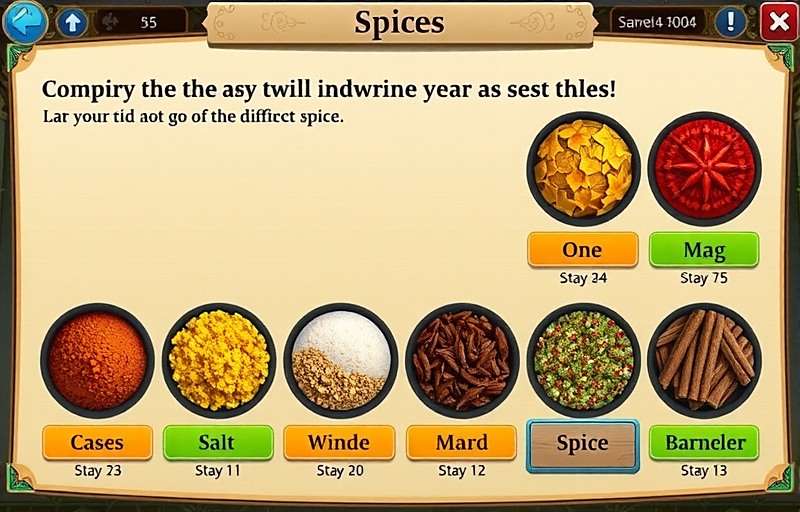 Desi Cumin Crusade Beginner Tutorial Desi Cumin Crusade beginner tutorial showing a new player learning to identify different spices